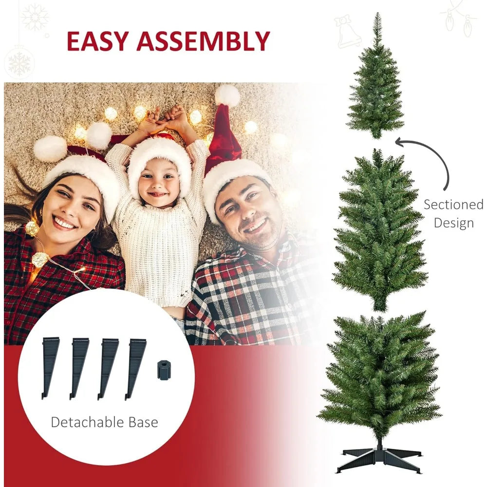 Pre-Lit Slim Noble Fir Artificial Christmas Tree