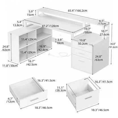 L Shaped Desk With Power Outlets