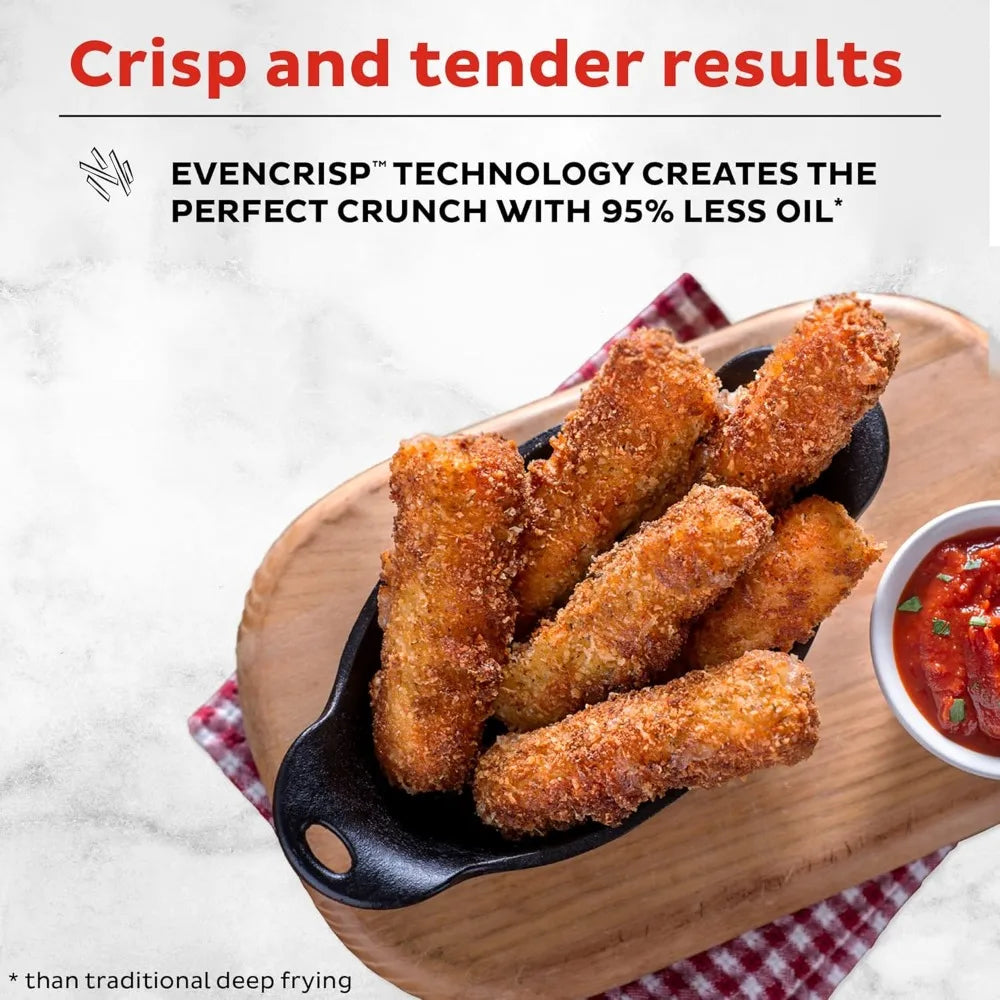 Pot 10QT Air Fryer, 7-in-1 Functions with EvenCrisp Technology that Crisps, Broils, Bakes, Roasts, Dehydrates, Reheats