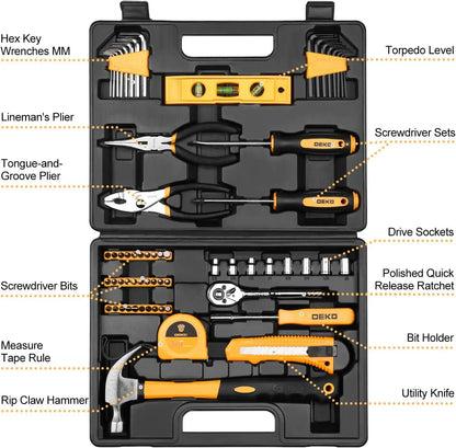 DEKO 65 Pieces Tool Set General Household