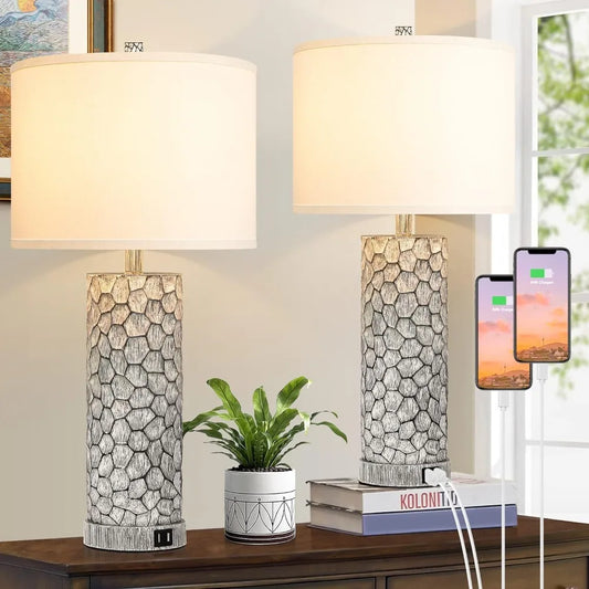 Table Lamps with Dual USB Charging Ports