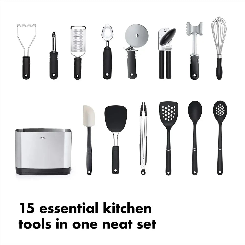 15-Piece Everyday Kitchen Utensil Set   Cookware Tools