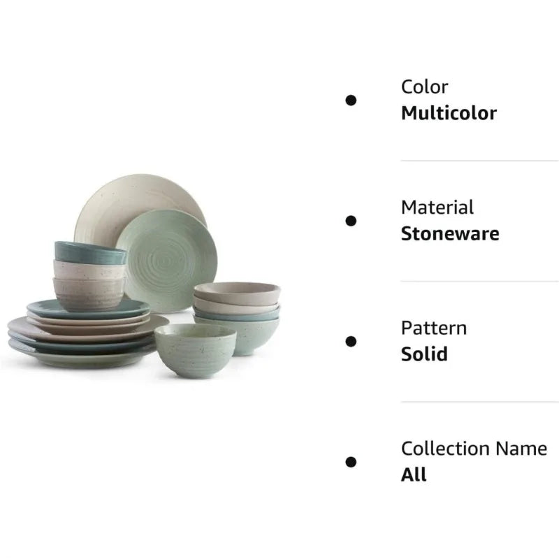 16-Piece Stoneware Dinnerware Set