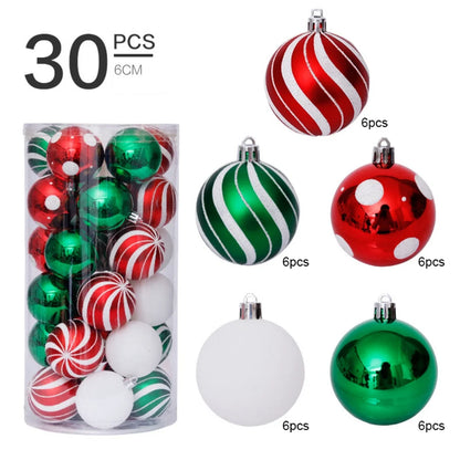 Painted Christmas Balls Hanging Christmas Tree Ornaments