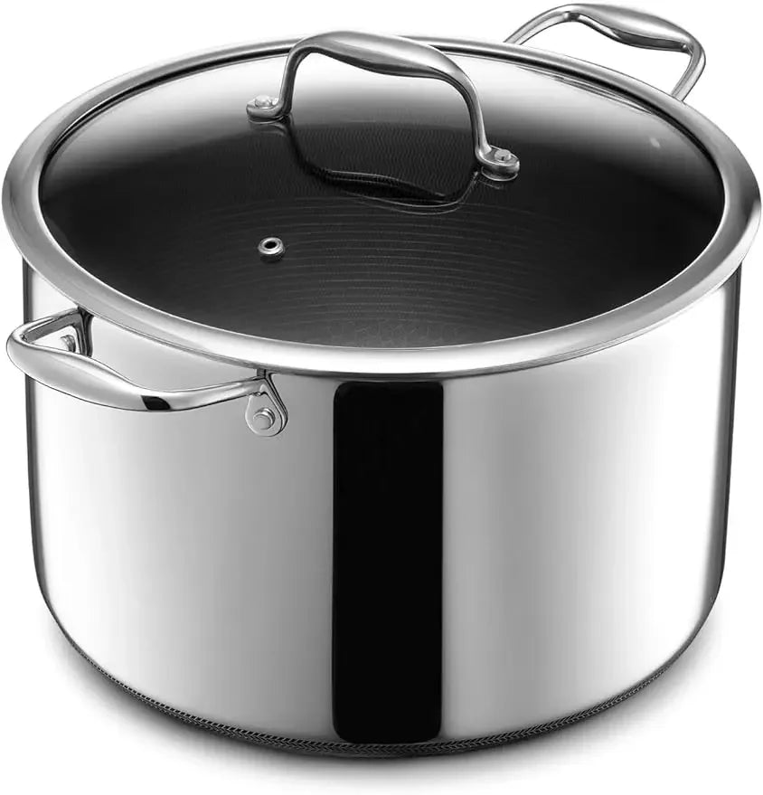 Nonstick Stockpot with Tempered Glass Lid,