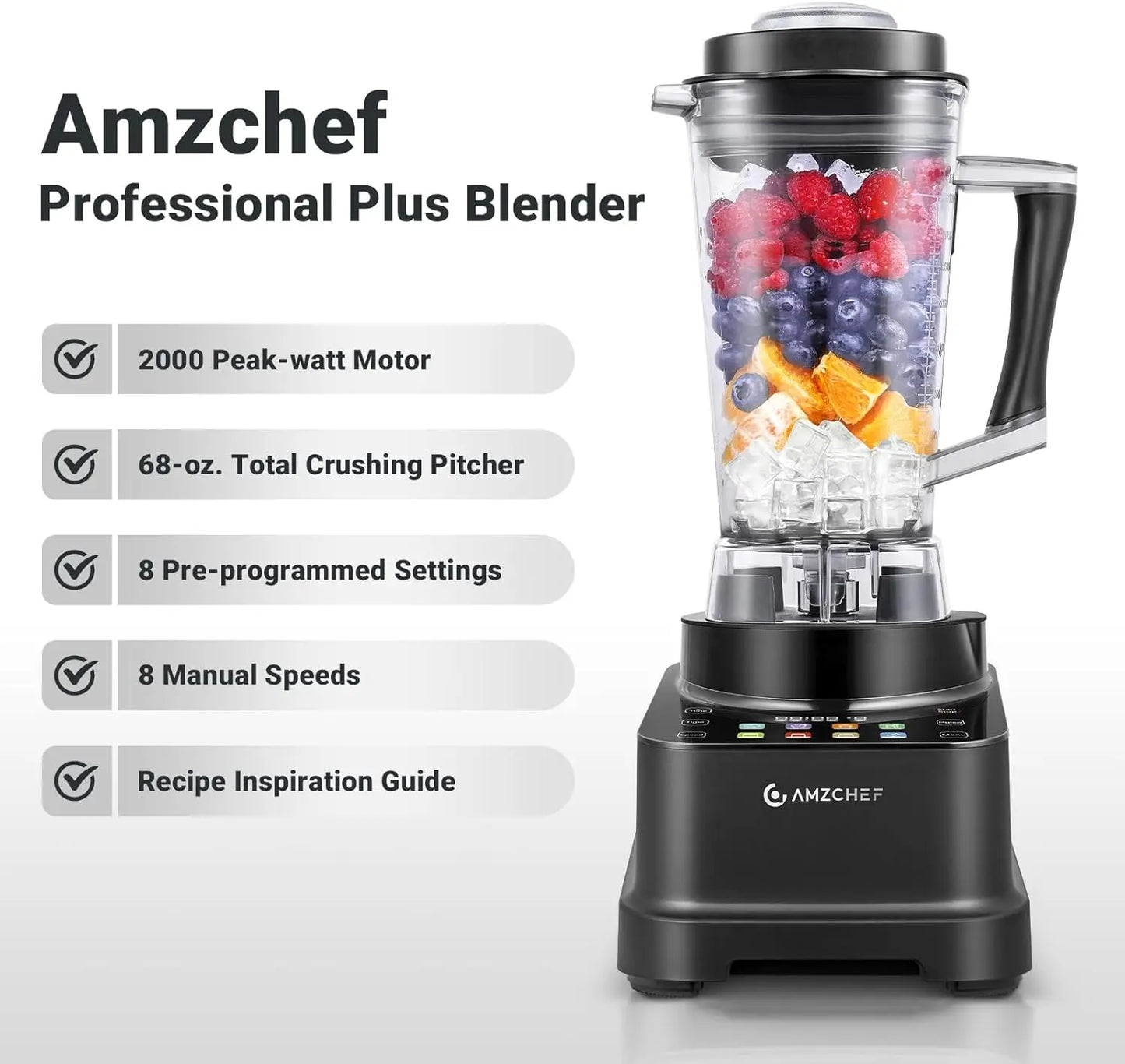 Professional Blenders for Kitchen with Timer,