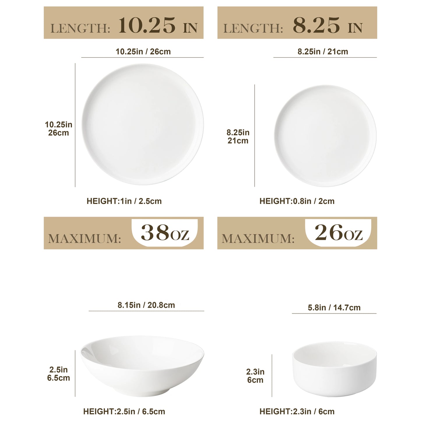 Ceramic Plates Porcelain Dinnerware Set