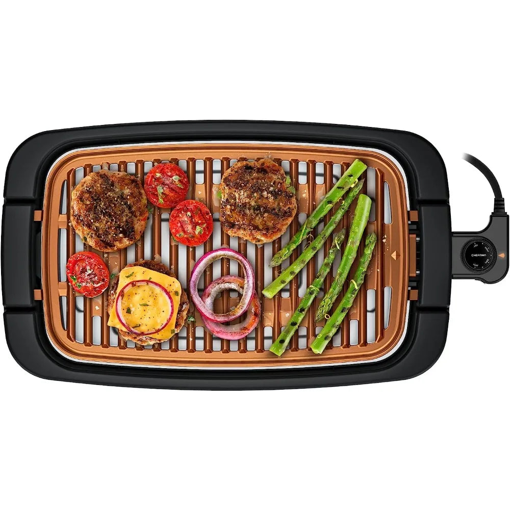 Smokeless Indoor Electric Grill,  Temperature Control,