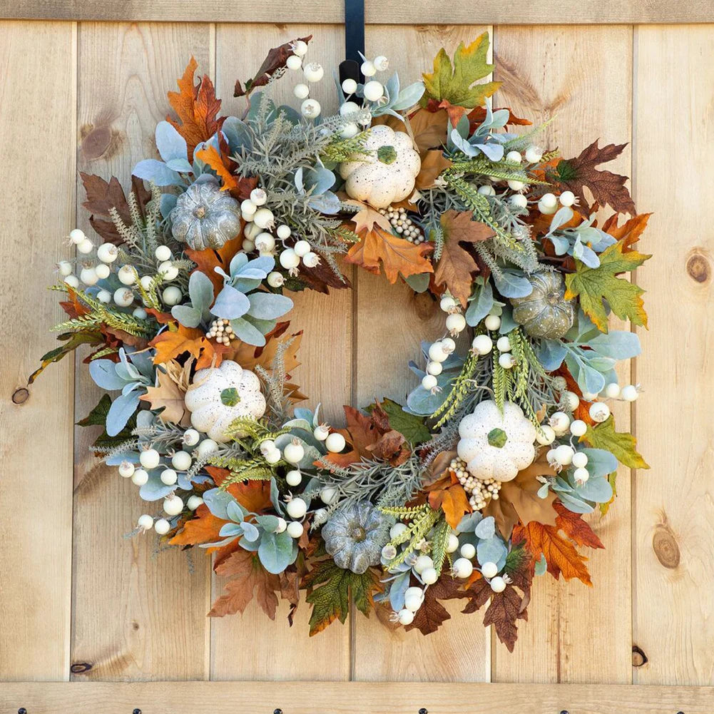 Fall Front Door Wreath Festival Theme