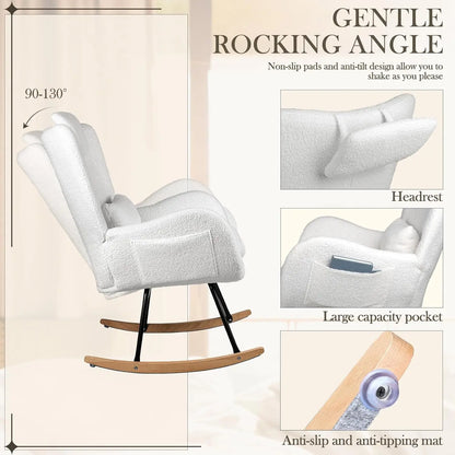 Upholstered Rocking Chair Indoor Accent Chair