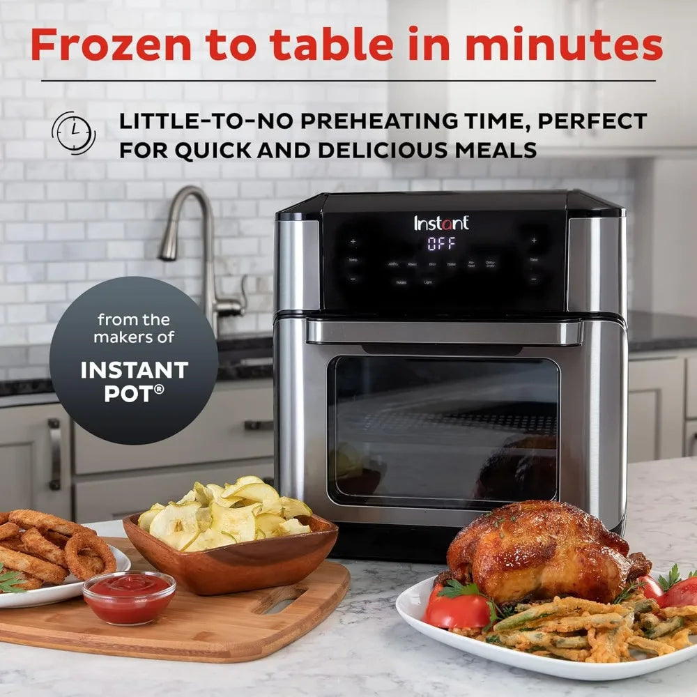 Pot 10QT Air Fryer, 7-in-1 Functions with EvenCrisp Technology that Crisps, Broils, Bakes, Roasts, Dehydrates, Reheats