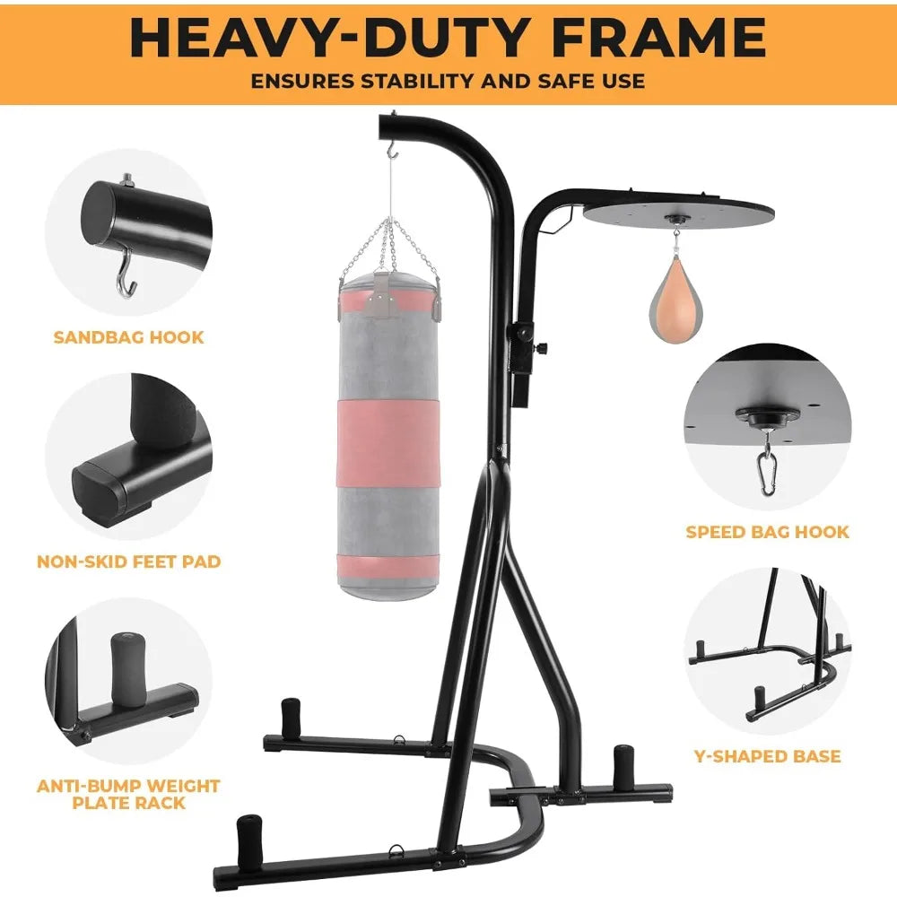 Height-adjustable, boxing training equipment,