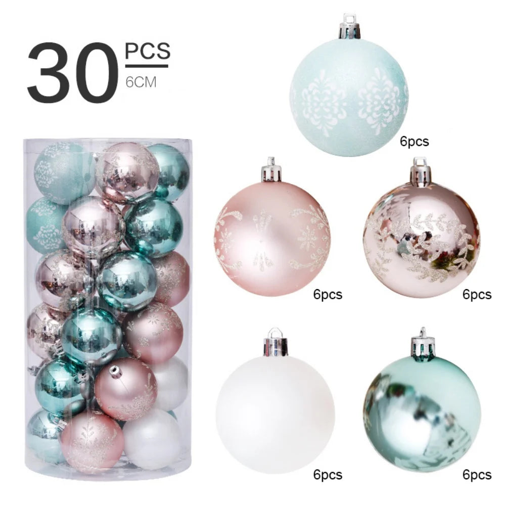 Painted Christmas Balls Hanging Christmas Tree Ornaments