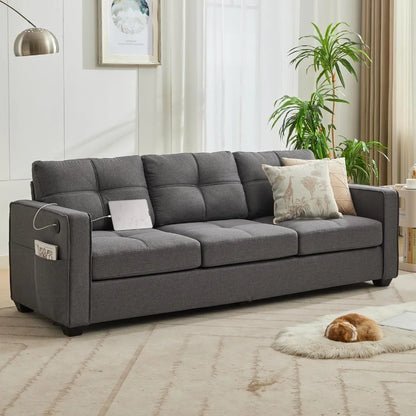 3 Seater Sofa Couch, with USB Ports