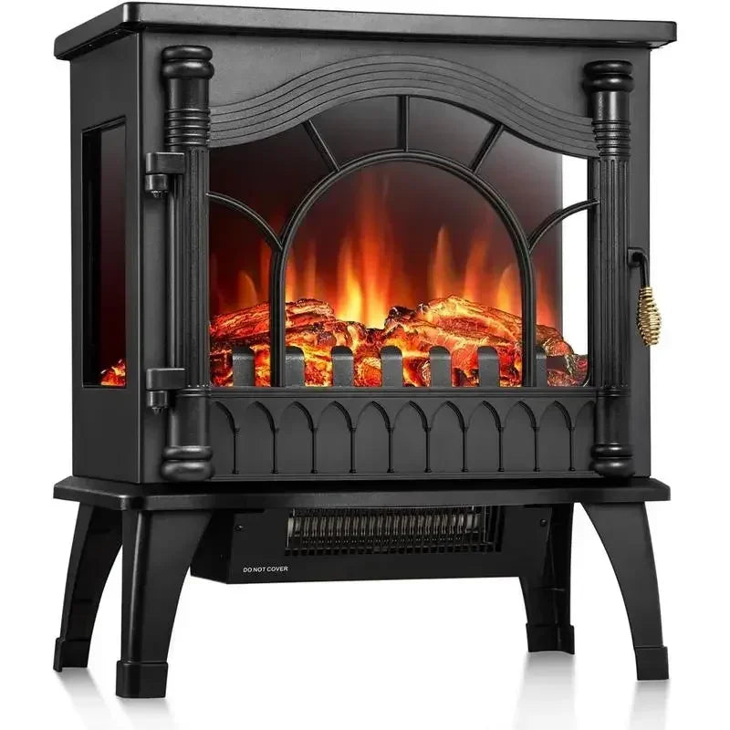 Freestanding Fireplace Infrared Stove Adjustable Heating Mode