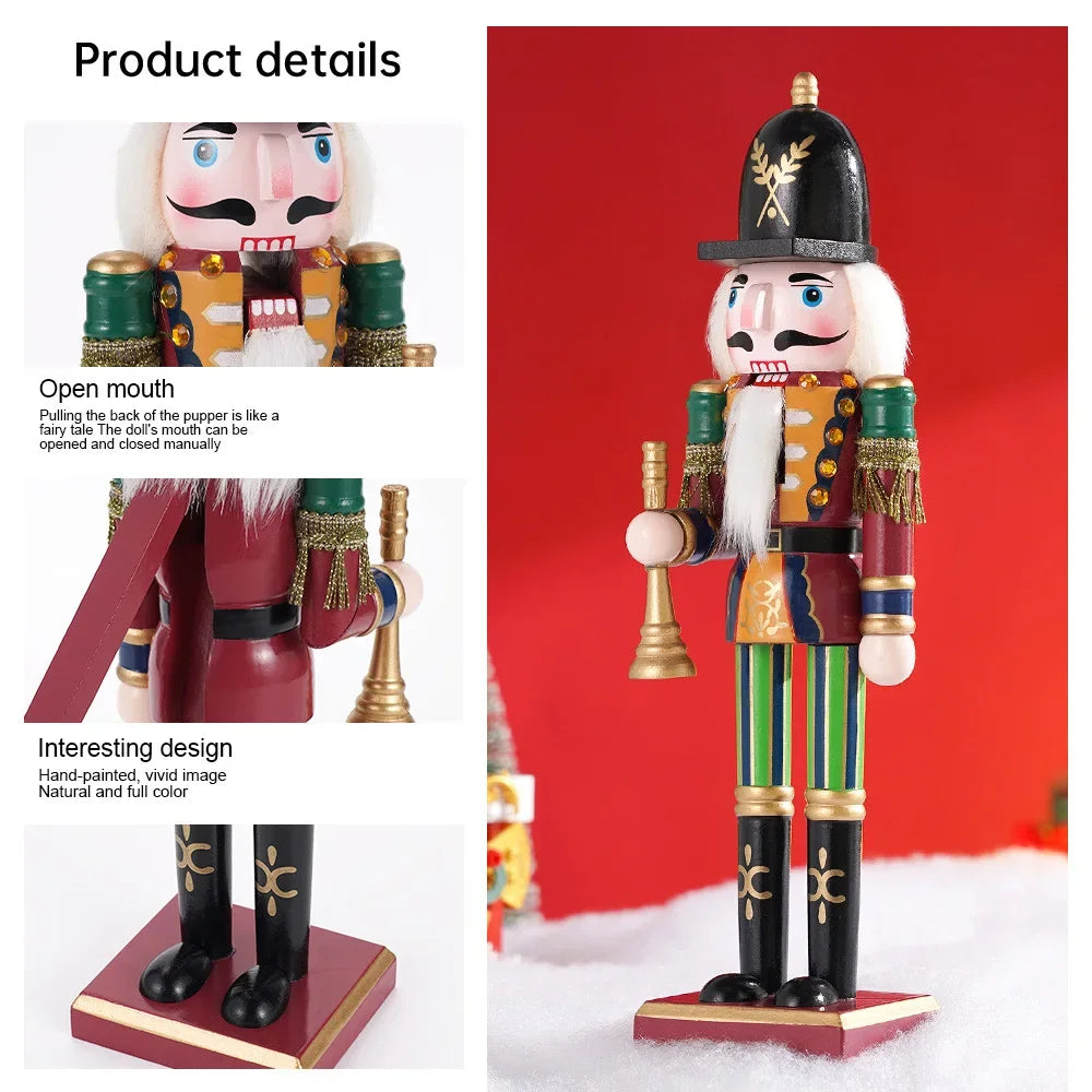 Soldier Puppet Wooden Nutcracker Statues Handicraft