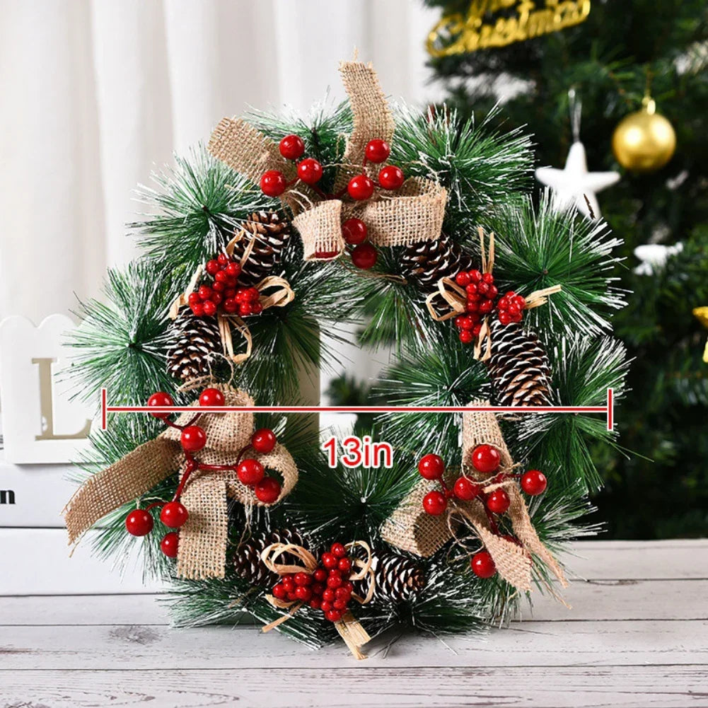 Wreaths for Christmas with Bows Pinecone/ Berry