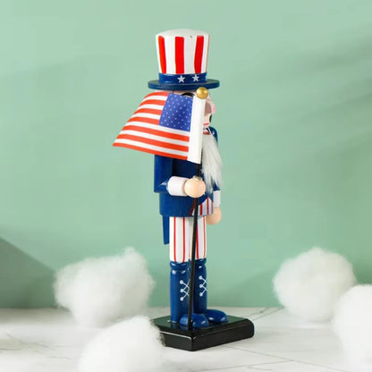 America soldier wooden tin soldier nutcracker