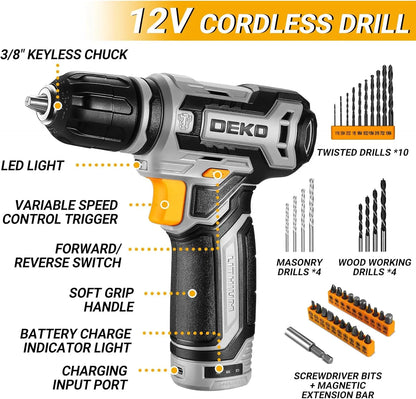 DEKO Cordless Drill Tool Box