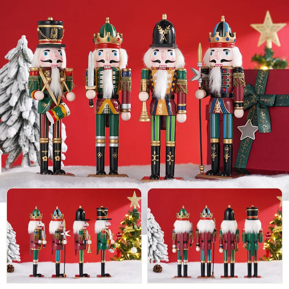 Soldier Puppet Wooden Nutcracker Statues Handicraft