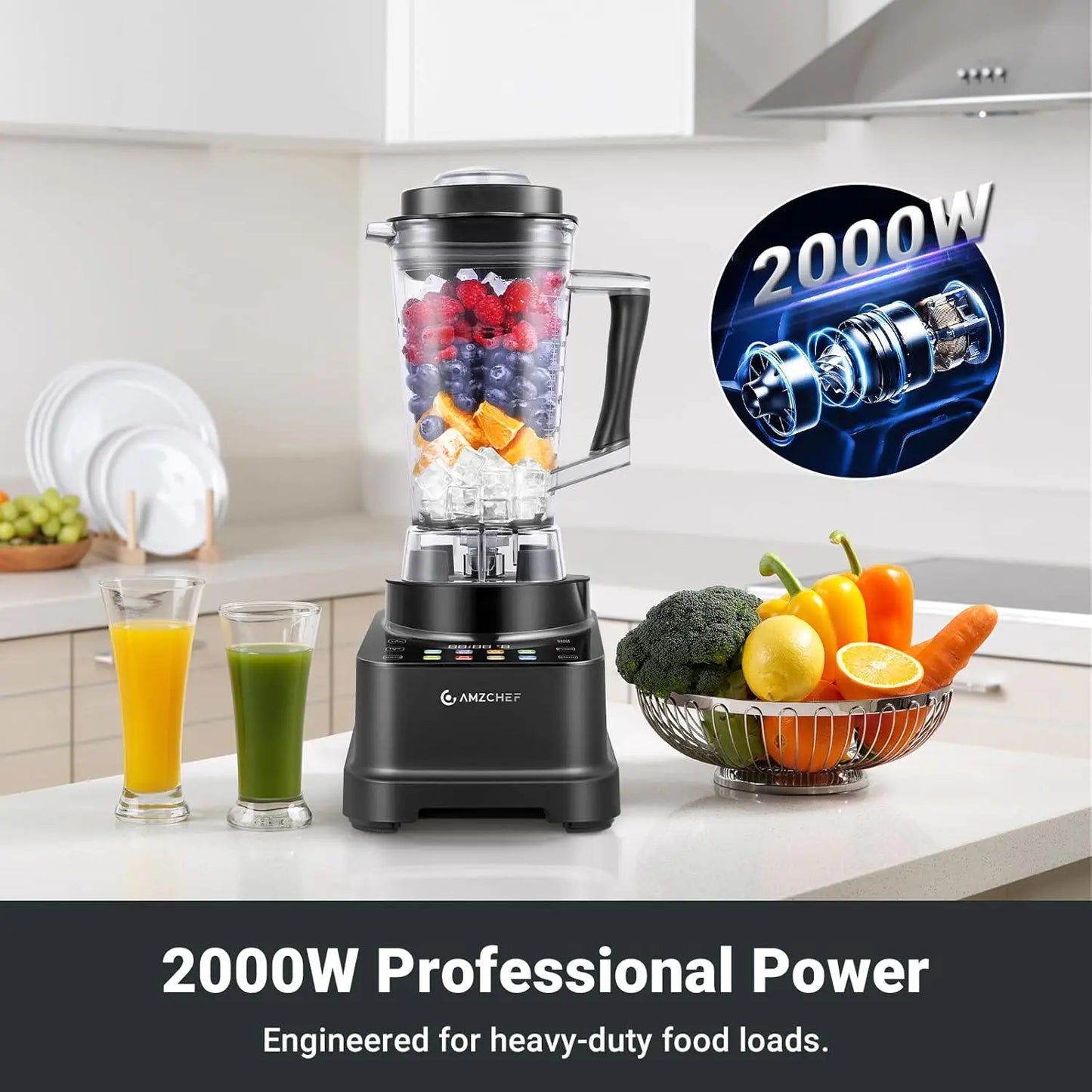 Professional Blenders for Kitchen with Timer,