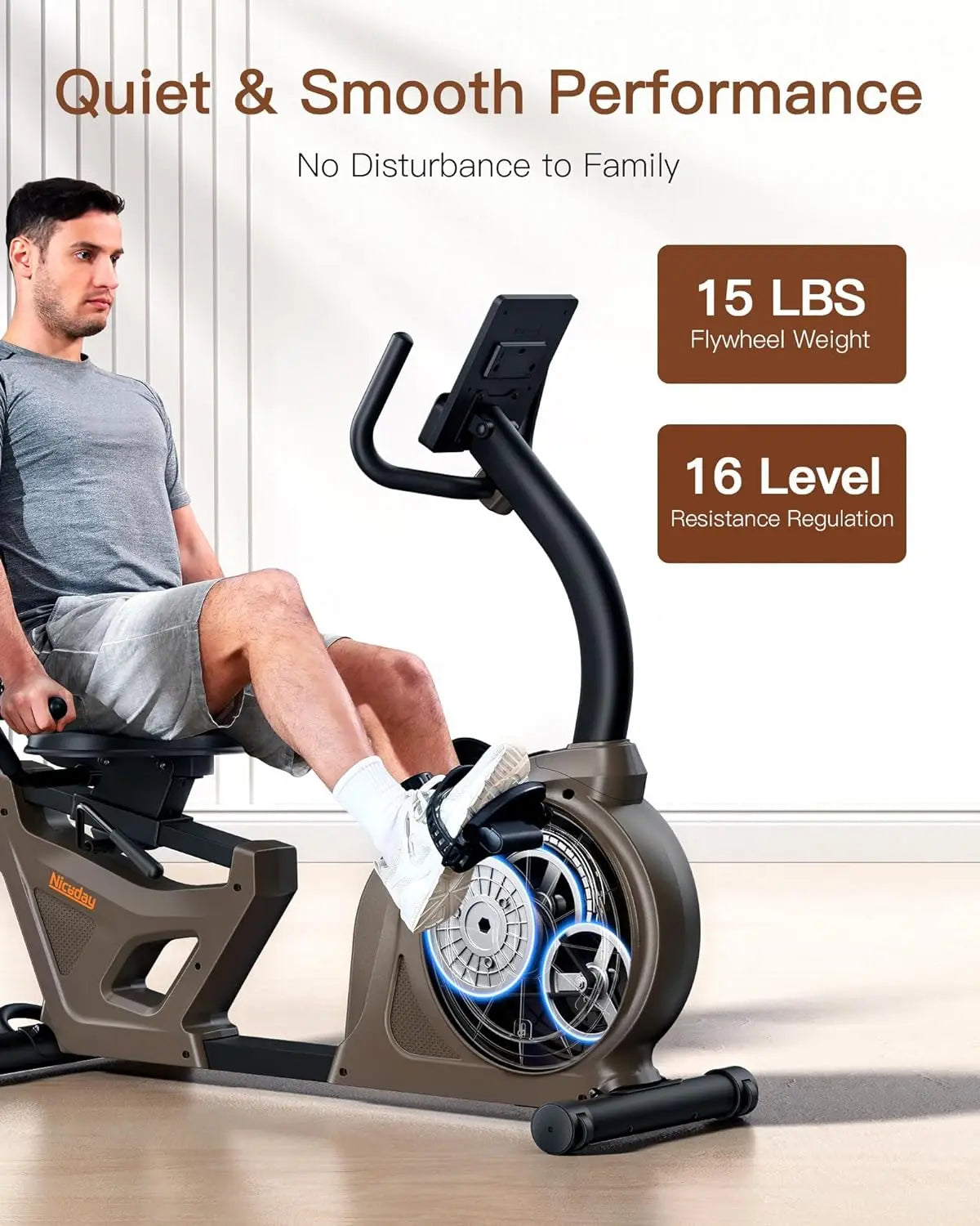 Indoor Recumbent Exercise Bike for Home Gym