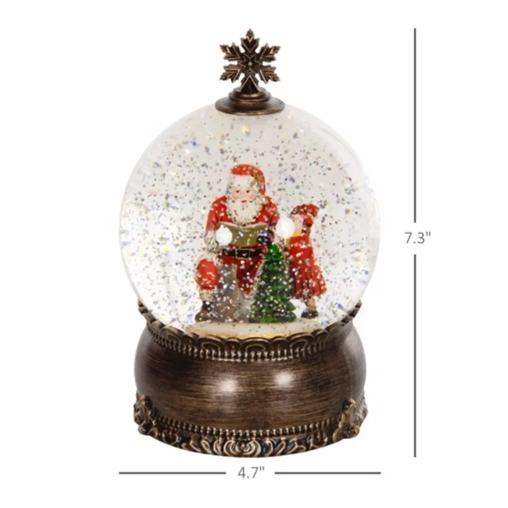 Musical Snow Globe with Glitter Christmas Decoration